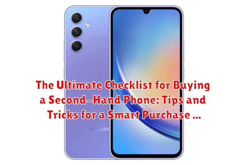 The Ultimate Checklist for Buying a Second-Hand Phone: Tips and Tricks for a Smart Purchase